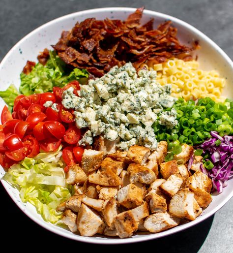 Portillo's Chopped Salad Recipe | Carolyn's Cooking Pittsburgh Salad Recipe, Portillo’s Chopped Salad, Copycat Portillos Chopped Salad, Portillos Chopped Salad Dressing, Portillos Chopped Salad Dressing Recipe, Portillo Chopped Salad, Chopped Salad Ideas, Portillos Salad, Portillos Chopped Salad