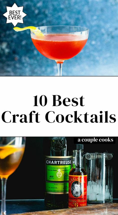 Here are the top craft cocktails to try at home! These fancy drinks feature homemade syrups, unique liqueurs or craft ice for a truly impressive glass. #craftcocktails #fancycocktails #cocktails #cocktailrecipes Gold Rush Cocktail, Homemade Syrups, Orange Juice Cocktails, Vermouth Cocktail, Unique Cocktail Recipes, Top Craft, Craft Cocktail Recipe, Summer Drinks Alcohol, Diy Cocktails