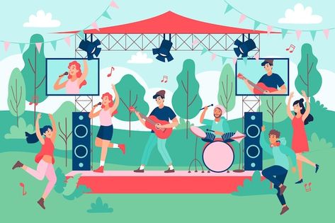 Event Poster Template, Music Festival Poster, People Having Fun, Party Poster, Festival Posters, Event Poster, Music Event, Music Concert, Hand Drawn Design