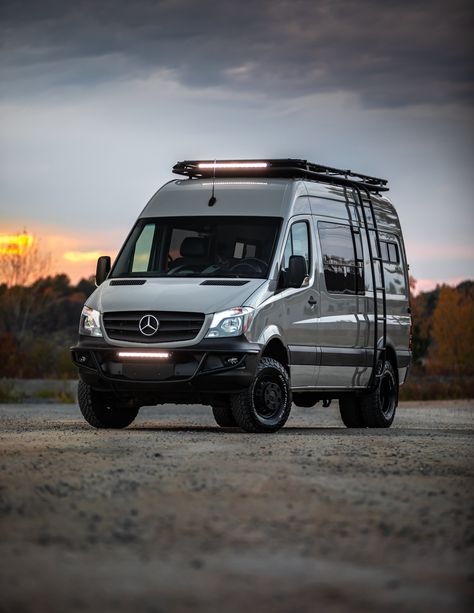 NorthStar custom 4x4 sprinter van pictured in front of mountains Mercedes Sprinter 4x4 Camper, Mercedes Camper Van, Sprinter Motorhome, 4x4 Mercedes, Mercedes Sprinter Camper Van, Sprinter Van Camper, Mercedes Sprinter 4x4, Mercedes Sprinter Van, Mercedes Camper