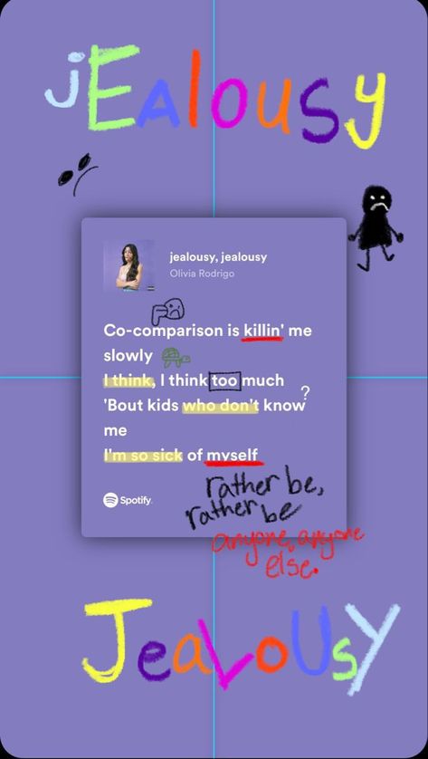 Jelousy Quote, Jealousy Jealousy, Olivia Lyrics, Pain Naruto, Song Lyrics Art, Instagram Party, Concert Aesthetic, Morning Habits, Girly Songs