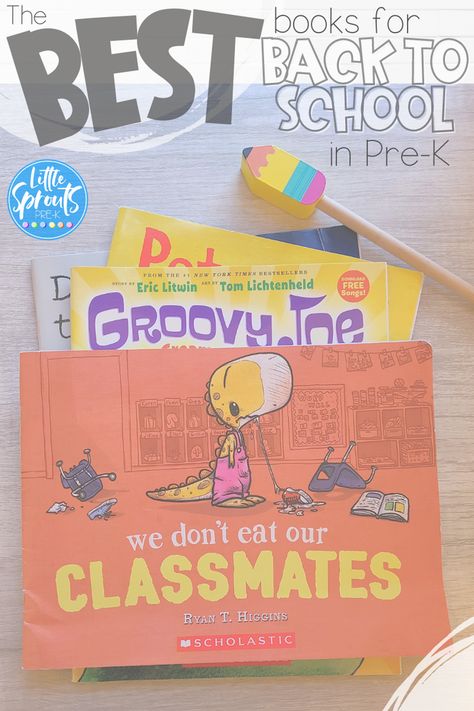 THE ABSOLUTE BEST BOOKS for BACK TO SCHOOL in PRE-K! Back To School Books, Books For Preschool, Teach Preschool, Get To Know You Activities, Kindergarten Prep, Kindergarten Printables, My Teacher, Teaching Preschool, School Books