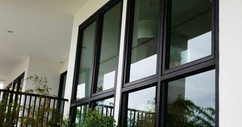 BEST IN BLACK! Exterior Window Trim Ideas, Triple Pane Windows, Corner Shower Doors, Custom Shower Doors, Front Yards Curb Appeal, Window Manufacturers, Residential Windows, Window Trim Exterior, Steel Windows