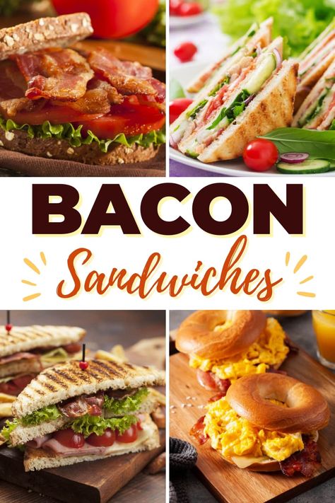 Nothing beats the sizzling, aromatic deliciousness of these bacon sandwiches. They're crispy, meaty, and loaded with tasty extras, from tomatoes to cheese. Bacon Sandwiches Ideas, Bacon Club Sandwich, Bacon And Tomato Sandwich, Sandwiches With Bacon, Bacon Sandwich Ideas, Bacon Sandwiches, Canadian Bacon Sandwich, Bacon Sandwich Recipes, Chicken Bacon Sandwich