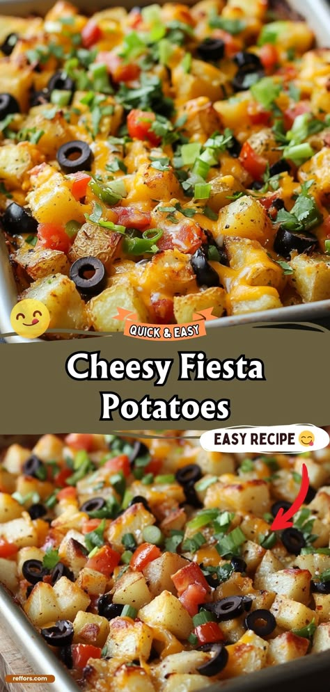 Cheesy Fiesta Potatoes Mexican Style Baked Potato, Chilli Cheese Baked Potato, Cheesy Mexican Potatoes, Mexican Potatoes Recipes Side Dishes, Fiesta Potatoes Recipes, Mexican Style Potatoes, Mexican Baked Potato, Mexican Potatoes Recipes, Southwest Potatoes