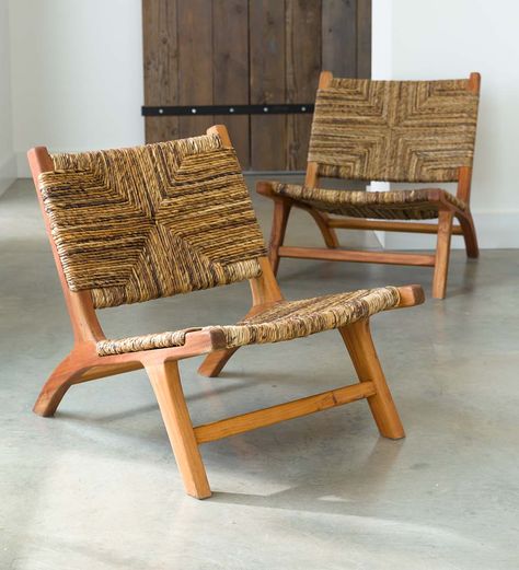 Copenhagen Chairs, Set of 2 | PlowHearth Copenhagen, Morocco, Clean Vacuum, Wicker Lounge Chair, Woven Chair, Banana Tree, Tree Bark, Color Coding, Modern Style