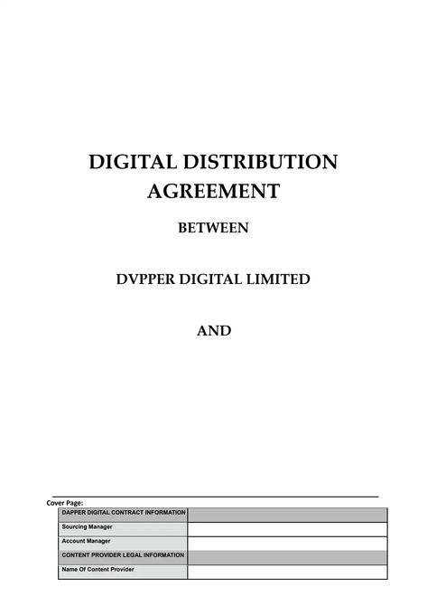 Dapper Music - Digital Distribution Agreement 2024.pdf Music Distribution, Music, Quick Saves