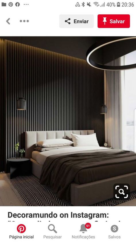 Sleeproom Ideas, Majles Design, Black Panel Bedroom, Dream Bedroom Luxury, Home Interior Bedroom, Stylish Bedroom Ideas, Art Decor Ideas, Black Bedroom Design, Black Bedroom Decor