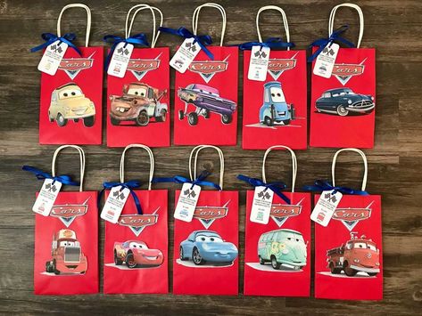 Disney Cars Theme Birthday Party, Lightning Mcqueen Birthday Party, Mcqueen Birthday Party, Lightning Mcqueen Birthday, Lightning Mcqueen Party, Pixar Cars Birthday, Mcqueen Birthday, Cars Party Favors, Flash Mcqueen