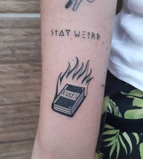 Burn Book Tattoo, Burn It All Tattoo, Book On Fire Tattoo, Burning Book Tattoo, May The Bridges I Burn Light The Way Tattoo, Let It Burn Tattoo, Burning Bridge Tattoo, Past Tattoo Ideas, Past Tattoo