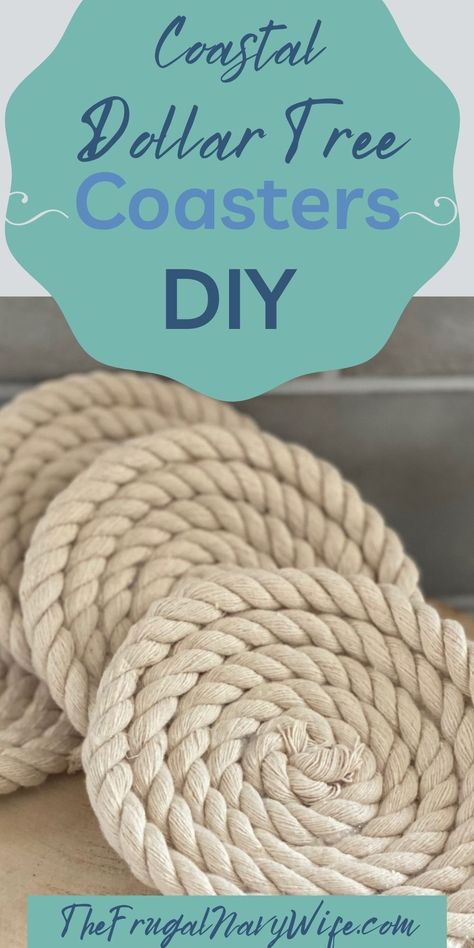 Dollar Tree Coasters, Smart Gift Ideas, Nautical Decor Diy, Diy Nautical Decor, Coasters Diy, Home Decoration Diy, Home Decor Gift Ideas, Diy Beach Decor, Nautical Diy