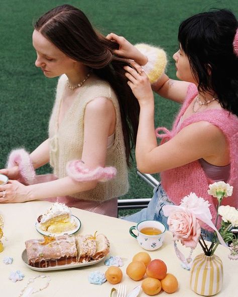 Knitwear Editorial, Fuzzy Aesthetic, Tea Party Aesthetic, Cakes Flowers, Lavender Syrup, Petra Collins, 24th Birthday, A Piece Of Cake, St Regis