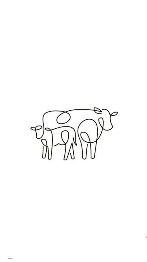 Western Aesthetic Quotes Wallpaper, Cow Line Art Tattoo, Cow Doodle Tattoo, Farm Tatoos, Cute Western Wallpapers Aesthetic, Angus Cow Tattoo, Minimalist Cow Tattoo, Vet Aesthetic Wallpaper, Cow Illustration Design