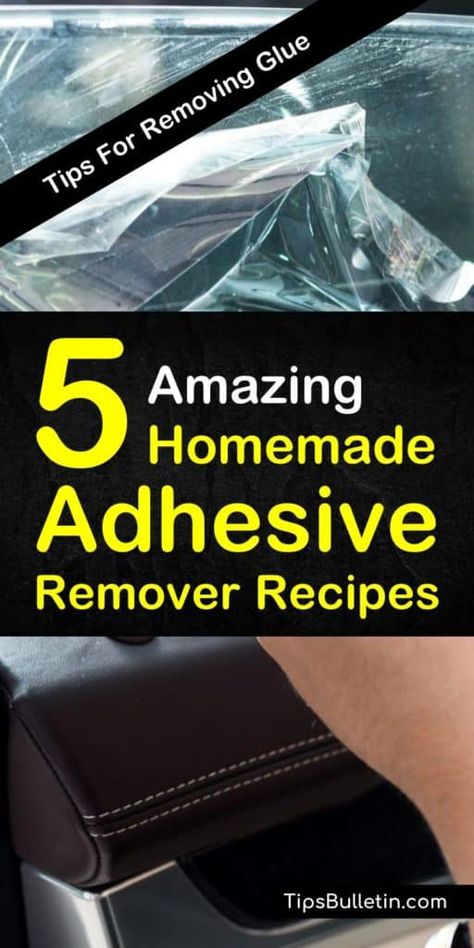 Discover how to create a diy homemade adhesive remover for glass, plastic, wood, and floor. Use ingredients like baking soda to clean sticky labels off all your soft and hard surfaces. #adhesive #adhesiveremover #sticky #glue Glass Cleaner Recipe, Remove Sticky Residue, Homemade Glass Cleaner, Adhesive Remover, Clean Baking Pans, How To Remove Glue, Cleaning Painted Walls, How To Remove Adhesive, Sticky Labels