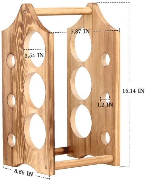 Wood Wine Bottle Holder, Countertop Wine Rack, Wine Rack Plans, Wine Rack Design, Wood Wine Rack, Horizontal Design, Rustic Wine Racks, Wood Wall Art Diy, Wooden Wine Rack