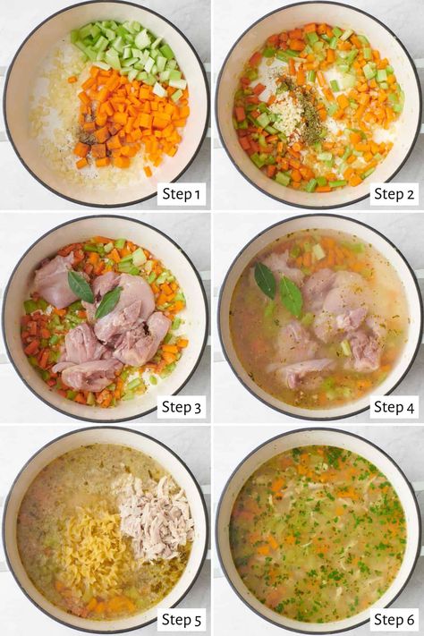 Chicken Noodle Soup {Egg Noodle Recipe} - FeelGoodFoodie Chicken Noodle Soup Homemade Noodles, Chicken Noodle Soup Recipes Easy, Chicken Noodle Soup Simple, Egg Noodle Chicken Noodle Soup, Chicken Noodle Soup With Rice, Chicken No Noodle Soup, Rice Chicken Noodle Soup, Chicken Noodles Recipe Soup, How To Make Chicken Noodle Soup Homemade