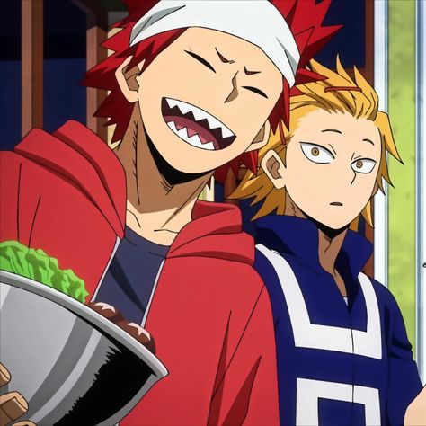 Kirishima Screencap, Mha Anime Screenshots, Kirishima And Kaminari, Denki And Kirishima, Kirishima X Kaminari, Kirishima And Denki, Kirishima Kaminari, Screencaps Mha, Anime Duos