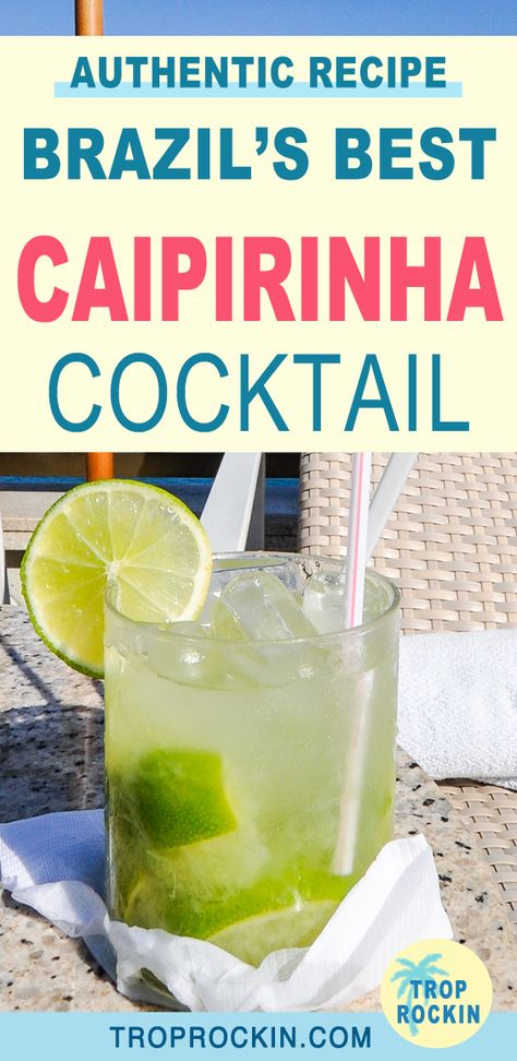 Caipirinha Recipe Brazil, Caipirinha Drink, Caipirinha Recipe, Brazilian Drink, Brazilian Cocktail, Caipirinha Cocktail, Cocktails Summer, Strong Cocktails, Drinks Summer