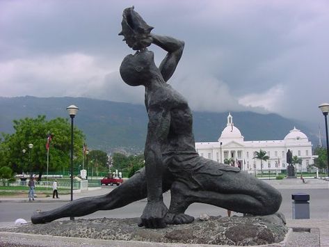 'Le Negre Marron' by the Haitian sculptor/architect, Albert Mangones Haitian Tattoo, Neg Mawon, Haiti Tattoo, Black Pirates, Beholder Art, Haiti History, Haitian Culture, Haitian Flag, Haitian Art