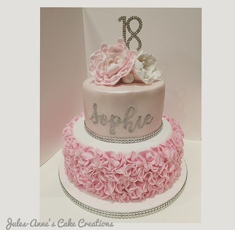 Debutant Cake 18th, Debut Cake 18th Simple, Debut Cake 18th Elegant, Debut Cake 18th, Ruffle Birthday Cake, Cake For Mother, Simple Cake Design, Debut Cake, Dedication Cake