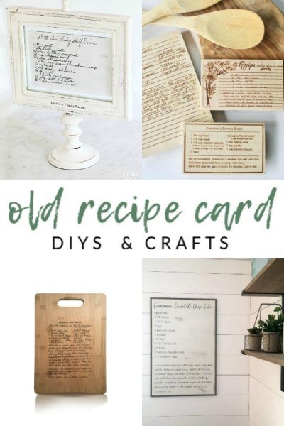 Old Recipe Card DIYs and Crafts - Preserve family recipe cards with these meaningful kitchen projects that serve as a daily reminder of special family memories. Recipe Transfer Ideas, Recipe Memory Ideas, Recipe Plates Diy, Old Recipe Cards Display, Displaying Old Recipes, Recipe Card Framed, Recipe Board Diy, Grandmas Recipe Cards Hand Written, Framed Recipes In Kitchen Hand Written