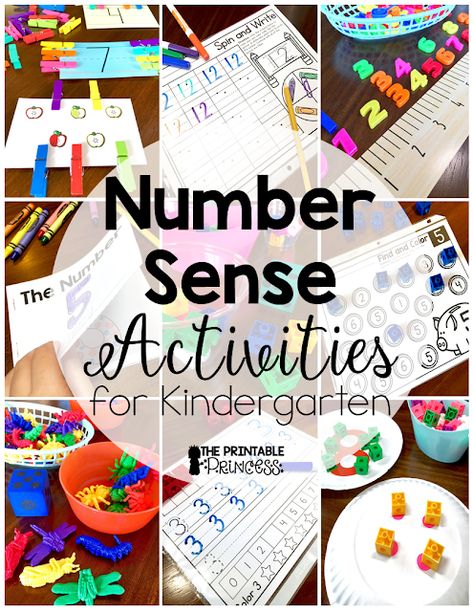 Teaching Kindergarten: 57 Tips, Tricks, and Ideas - WeAreTeachers Number Sense Kindergarten, Math Kindergarten, Printable Princess, Number Sense Activities, Kindergarten Prep, Math Centers Kindergarten, Math Number Sense, Activities For Kindergarten, Interactive Science