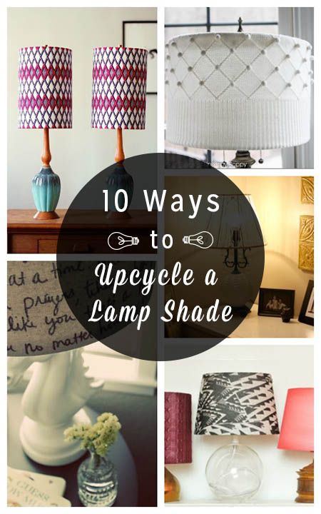 10 DIY Lampshades, Craftily Updated Buddy Burner, Lampshade Redo, Reuse Recycle Upcycle, Old Crock, Creative Lamp Shades, Lampshade Makeover, Diy Pillow Covers, Diy Cooking, Green World