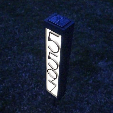 House Number Ideas Outdoor, House Number Light, Solar House Numbers, Best Solar Lights, House Numbers Diy, Solar Power House, How To Waterproof Wood, Solar Pool, Solar Led Lights