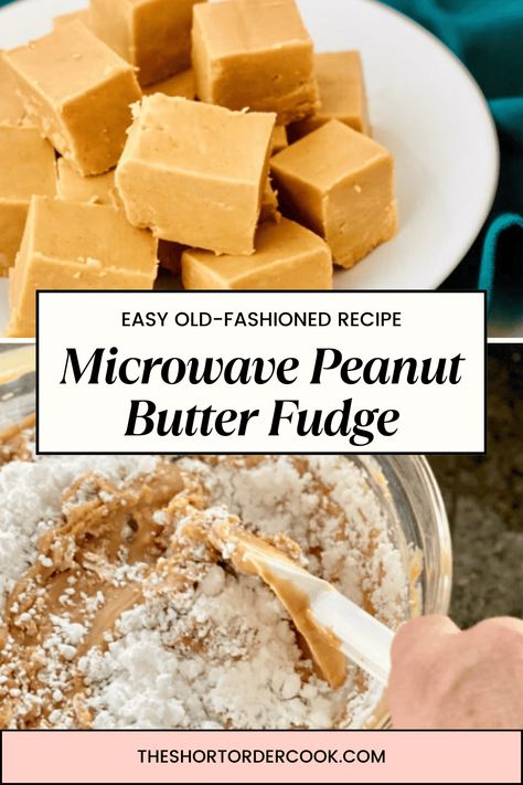 Old-Fashioned Peanut Butter Fudge - The Short Order Cook Microwave Pb Fudge, 3 Ingredients Peanut Butter Fudge, Easy Fudge Peanutbutter, Easy Microwave Peanut Butter Fudge, Small Batch Peanut Butter Fudge, 4 Ingredient Peanut Butter Fudge, Easy Fudge Recipe Peanut Butter, Best Peanut Butter Fudge Recipe, Fantasy Fudge Peanut Butter