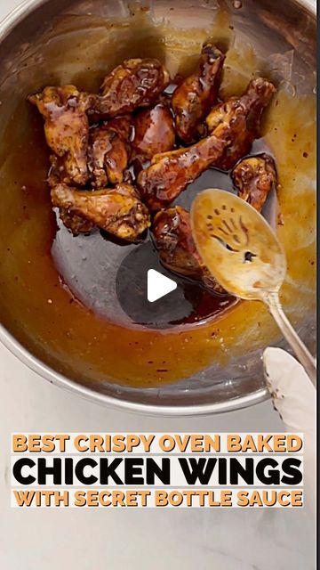 Sarah M Lasry - EASY RECIPES  & TRAVEL on Instagram: "BEST EVER OVEN CRISPY CHICKEN WINGS - with my secret sauce . 

For the wings: 

Salt, pepper, onion powder, garlic powder, dried parsley, smoked paprika, sweet paprika 
1/4-1/2 cup corn starch depending on how many packages of wings you’re making 
(I made 2 packages in video)
Season the wings and then add the corn starch- mix well and let them rest for 30 minutes at room temperature before baking. 
Bake on 400 for 20 minutes and then flip over and bake for another 15-20 minutes. 

For the Ultimate BBQ sauce:

1/2 cup Baby Rays Hickory Brown Sugar sauce (can use any bbq sauce you like ) 
2 tbsp soy sauce 
1/4 cup sweet teriyaki sauce (I use Me Yoshida sweet & savory from Costco) 
Juice of one large lemon 
1/4 cup ketchup 
2 tbsp honey 
C Oven Crispy Chicken, Brown Sugar Sauce, Sweet Teriyaki Sauce, Baked Chicken Wings Oven, Crispy Oven Baked Chicken, Chicken Wing Sauces, Sweet Paprika, Bbq Wings, Crispy Chicken Wings