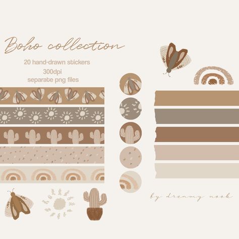 digital bullet journal stickers png free Brown Stickers, Boho Planner, Journal Brown, Digital Washi, Washi Tape Stickers, Tape Stickers, Washi Tape Planner, Coffee Illustration, Coffee Print