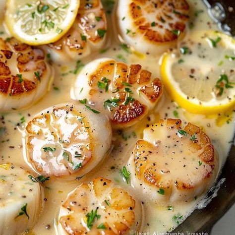 Recipes Scallops, Lemon Wine Sauce, Lemon Wine, Keto Seafood Recipes, Frozen Scallops, Seafood Recipes Scallops, Seafood Dish Recipes, Keto Seafood, Fish Dinner Recipes