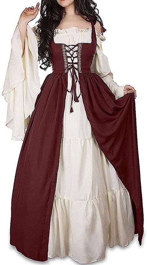 Medieval Clothing, Medieval Dress, Fair Outfits, Fest Outfits, Vintage Party Dresses, Court Dresses, Old Fashion Dresses, Medieval Costume, Old Dresses