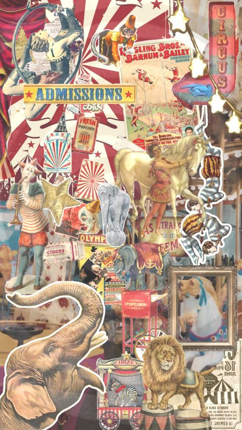 #circus #circusaesthetic #carnival #wallpaper #wallpaperaesthetic #lockscreen #fyp #elephant #clown #vintage Carnival Wallpaper, Clown Vintage, Circus Aesthetic, Cute Clown, Circus Baby, Baby Nursery, Circus, Carnival, Elephant