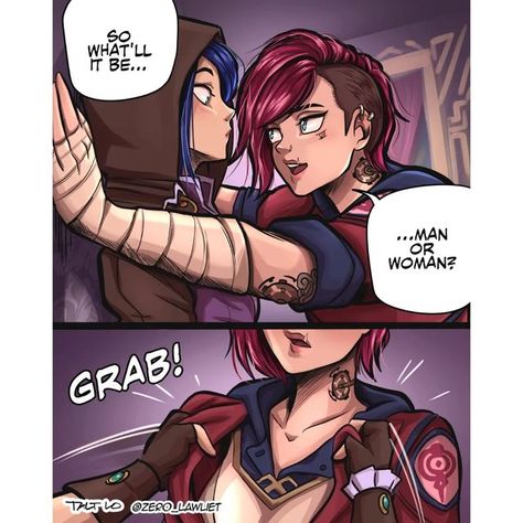 1/7 Blast Drawing, League Of Legends Comic, Vi League Of Legends, Drawing Comics, Lgbtq Funny, Jinx League Of Legends, League Of Legends Characters, Clydesdale, Lol League Of Legends