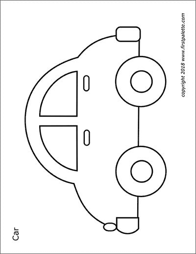 Cars and Vehicles | Free Printable Templates & Coloring Pages | FirstPalette.com Cars And Trucks Coloring Pages, Vehicle Templates Free Printable, Cars Template, Coloring Car, Car Coloring Pages For Kids, Printable Cars, Car Template, Car Printable, Race Car Coloring Pages