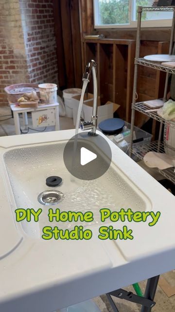 Pottery Bench Ideas, Pottery Shed Ideas, Pottery Studio Ideas Spaces, Pottery Studio Setup Ideas, Art Studio Diy, Pottery Wheel At Home, Pottery Workbench, Ikea Pottery Studio, Pottery Home Studio