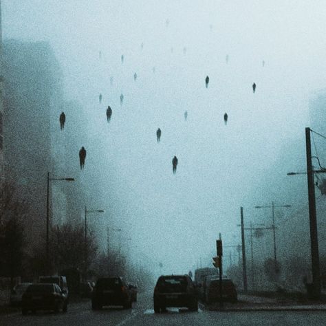 Creepy City Aesthetic, Nightmares Aesthetic, Horror City, Nightmare Aesthetic, Cryptid Aesthetic, Asian Horror, Apocalypse Landscape, Ghost City, Dark Horror