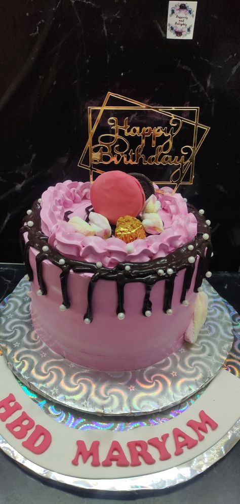 Happy Birthday Maryam, Maryam Name, Cake Name, Candy Table, Happy Birthday Sister, Baby Cake, Party Table, Cake Decorating