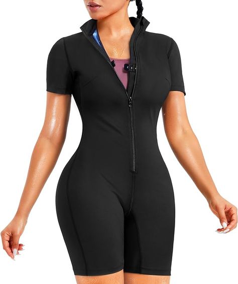 Junlan Sauna Suit for Women Full Body Jumpsuit Waist Trainers for Women Belly Fat Workout Sweat Suit Full Body Shapewear, Sauna Suits, Full Body Jumpsuit, Workout Sweat, Sweat Vest, Trainers For Women, Sauna Suit, Waist Trainers, Sweat Suit