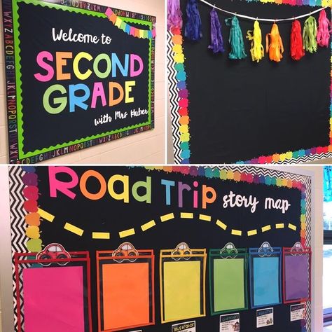 Rainbow Bulletin Board Ideas, Rainbow Classroom Theme Decor, Neon Classroom Decor, Rainbow Classroom Theme, Bright Classroom Decor, Rainbow Theme Classroom, Classroom Theme Decor, Bright Classroom, Chalkboard Classroom