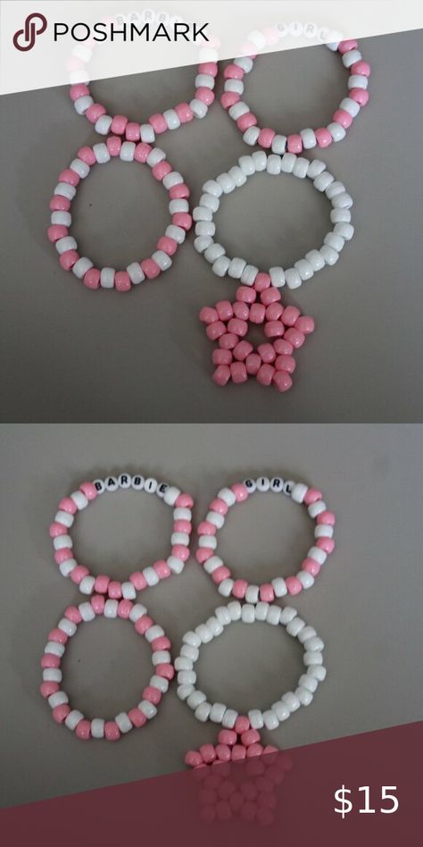 Barbie Girl inspired bracelet set Pink And White Pattern, Barbie Girl, Beautiful Lights, White Patterns, Gift Christmas, Pink And White, Bracelet Set, Light Pink, Birthday Gift