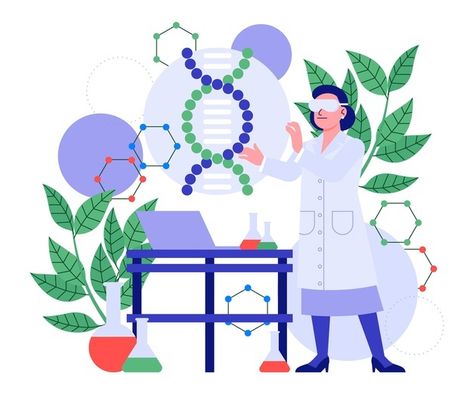 Flat biotechnology concept | Free Vector #Freepik #freevector #technology #science #job #illustrations Isometric Illustration, Biotechnology, Flat Illustration, Cartoon Styles, Graphic Resources, Vector Free, Kids Rugs, Science, Illustrations