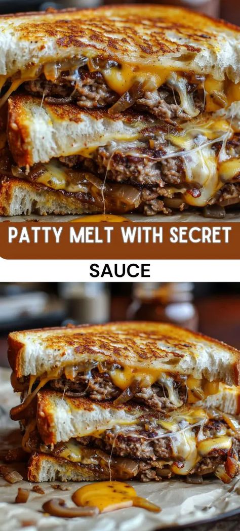 Patty Melt with Secret Sauce Green Egg Recipes, Patty Melt Sauce Recipe, Beef Main Course, Patty Melt Recipe, Lunch Appetizers, Melt Recipe, Beef Patties, Classic Sandwich, Patty Melt