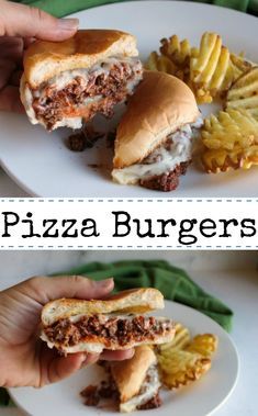 Quick and easy pizza burgers are a nostalgic meal that will remind you of childhood. They are a delicious way to get dinner on the table in a hurry. Pizza Burgers Recipe, Easy Burgers, Vegan Enchiladas, Pizza Burger, Cafeteria Food, Pizza Burgers, Steak Sandwich, Lunch Room, Burgers Sandwiches