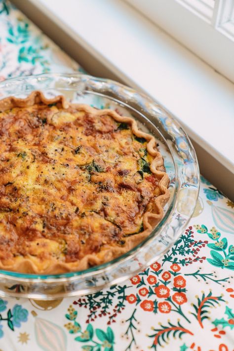 Holiday Quiche Recipe — Caralyn Mirand Koch Holiday Quiche, Christmas Quiche, Christmas Morning Traditions, Ugly Outfits, Good Morning Breakfast, Quiche Recipe, Quiche Recipes, Bacon Bits, Christmas Morning