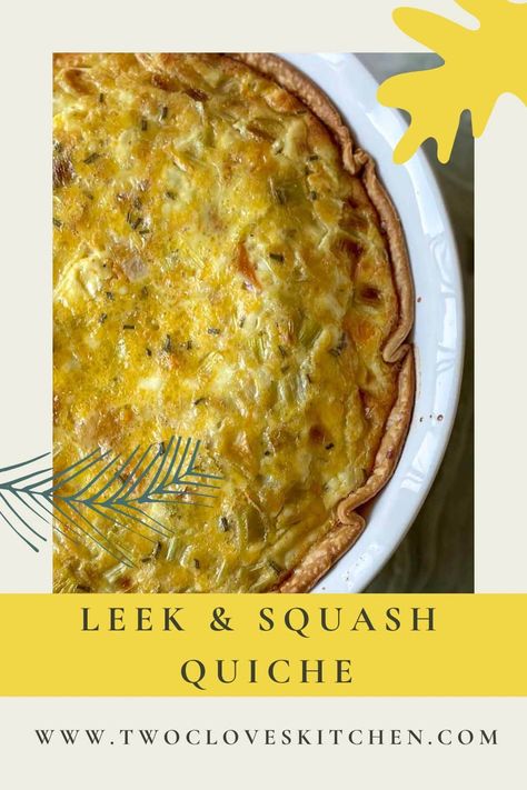 Squash Quiche, Leek Quiche, Healthy Butternut Squash, Recipe Lunch, Breakfast Quiche Recipes, Best Brunch Recipes, Buttery Pie Crust, Simple Breakfast, Breakfast Quiche