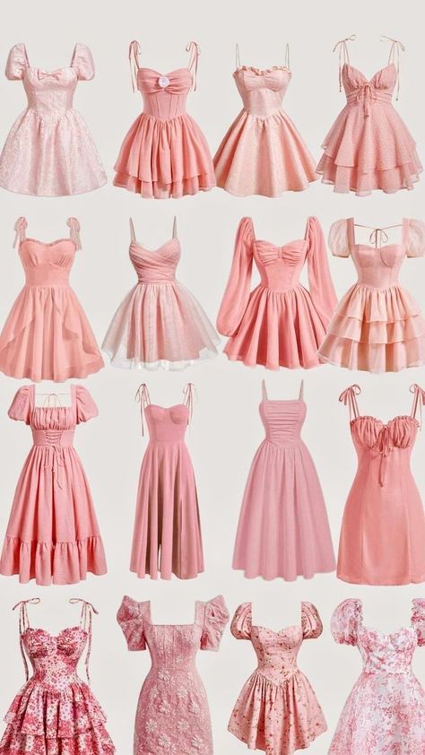 Discover a delightful collection of pink dresses that exude femininity and charm. From playful mini dresses to elegant long styles, each design showcases unique textures and styles perfect for any event. Elevate your wardrobe with these stunning pieces that bring out your inner princess! . #Fashion #Dresses #PinkOutfit #StyleInspiration #FeminineFashion #DressCollection Affordable Pink Prom Mini Dress, Pink Mini Dresses For Prom Season, Feminine Pink Mini Dress For Homecoming, Pink Ruffled Mini Dress For Prom, Pink Barbiecore Mini Dress For Summer, Pink Hoco Dresses, Sparkly Hoco Dress, Chic Bodycon Dress, Color Melon