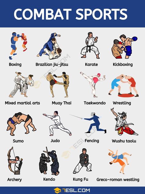 150 Most Popular Combat Sports in the World Sports List, Types Of Martial Arts, Japanese Karate, Mixed Martial Arts Training, Best Martial Arts, Trening Sztuk Walki, Self Defence Training, Karate Martial Arts, Martial Arts Techniques