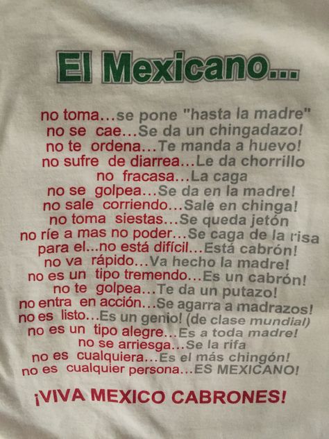 Funny Mexican Pictures, Mexican Slang, Mexican Phrases, Mexican Words, I Am Poem, Spanish Words For Beginners, Mexican Quotes, Miracle Quotes, Learning Spanish Vocabulary